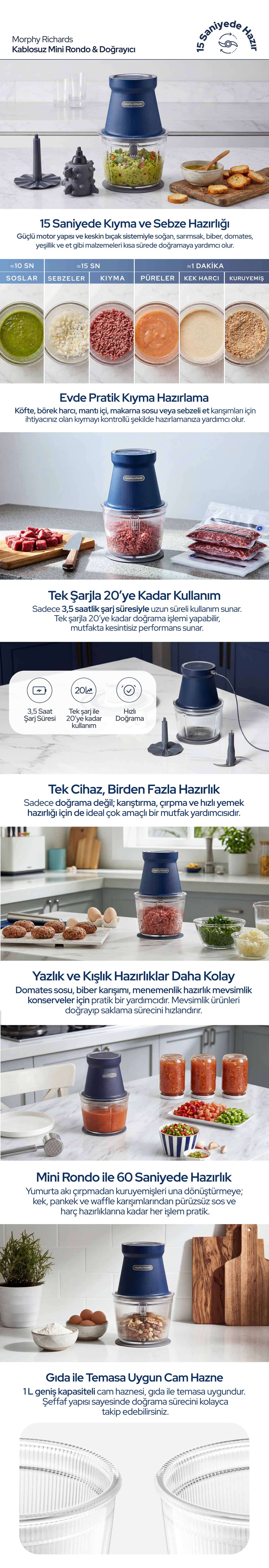 Kablosuz Mini Rondo & Doğrayıcı