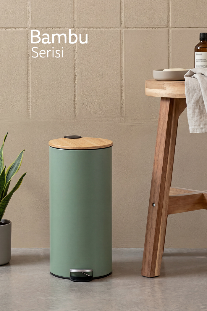 Bambu Serisi Modern Çöp Kovası