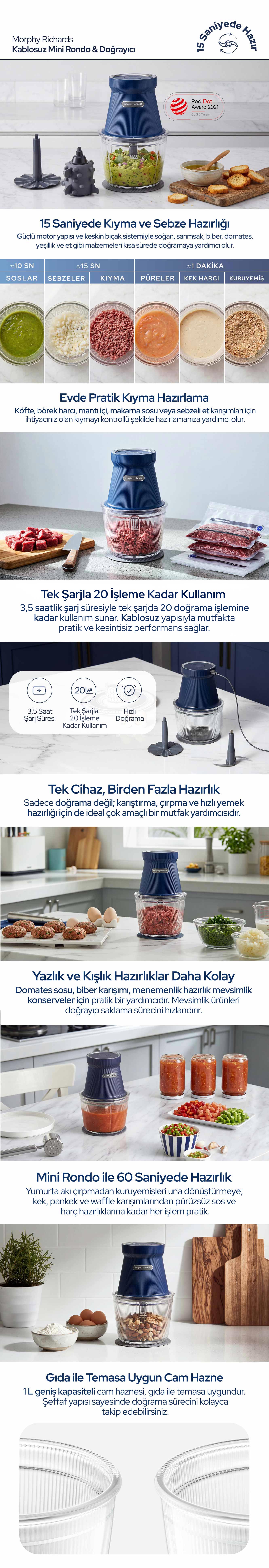 Kablosuz Mini Rondo & Doğrayıcı