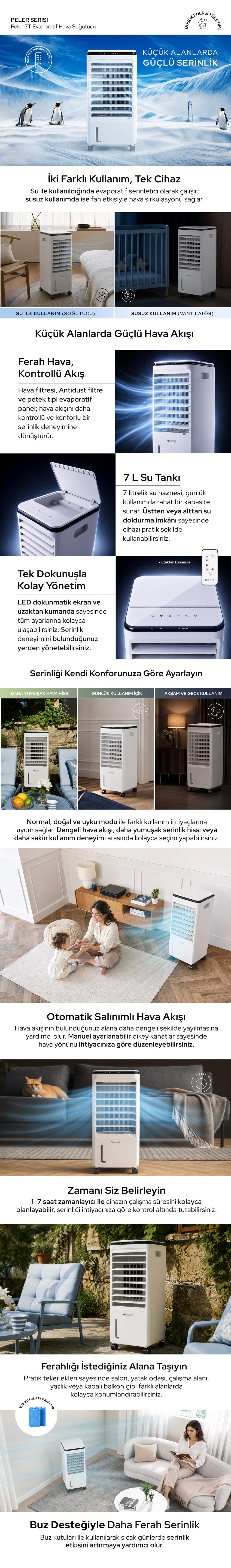 Peler 7T Evaporatif Hava Soğutucu