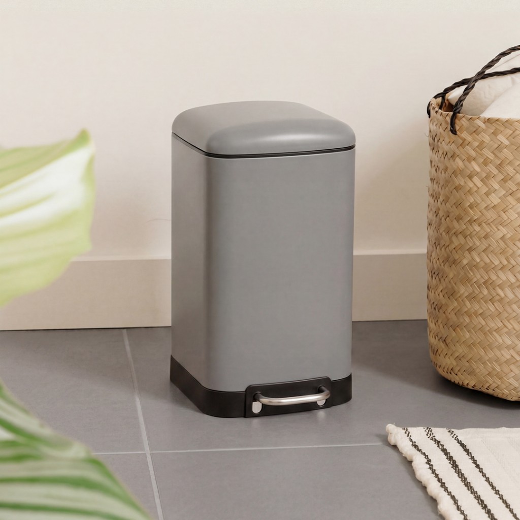 Ariane 6 L Metal Pedallı Çöp Kovası - Soft Close Kapak, Kolay Temizlenebilir