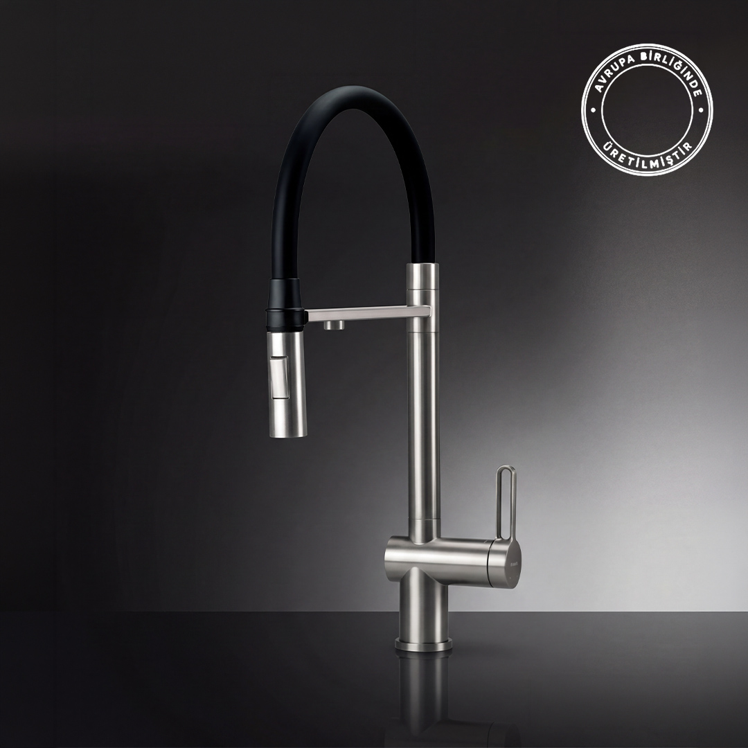 Deante MAGNETIC Filtre Bağlantılı Mutfak Bataryası – Manyetik Başlıklı, Çekilebilir, Sessiz