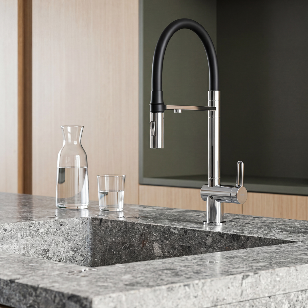 Deante MAGNETIC Filtre Bağlantılı Mutfak Bataryası – Manyetik Başlıklı, Çekilebilir, Sessiz