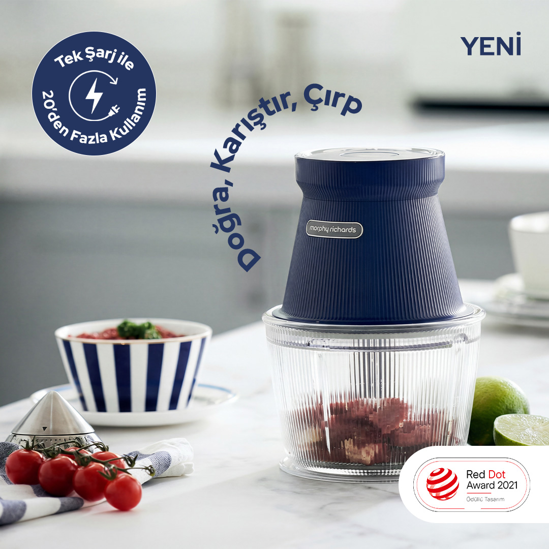 Morphy Richards Kablosuz Mini Rondo & Doğrayıcı - Şarjlı & Çok Amaçlı